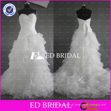 ED Bridal Custom Made Sweetheart Organza Vestido de noiva branco